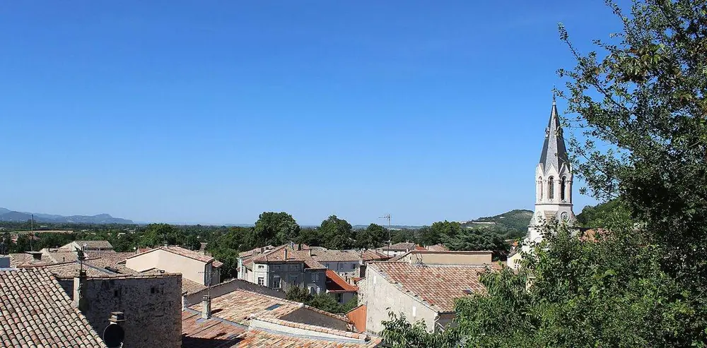 Panorama des toits de Loriol-sur-Drôme et de son clocher